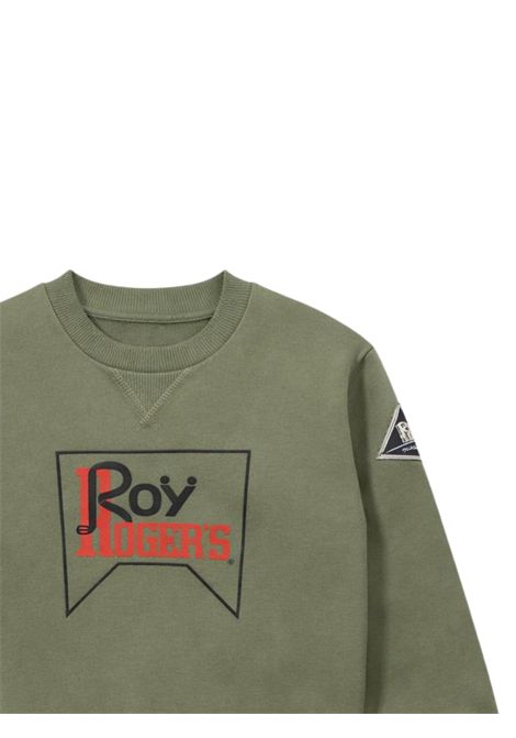 Felpa bambino verde in cotone ROY ROGER'S | F13700/SUVERDE